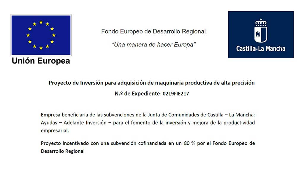 ETD Inox Industries ha sido empresa beneficiaria de las subvenciones de la Junta de Comunidades de Castilla-La Mancha